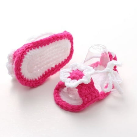 Toddler Infant Kids Baby Girls Casual Simple Fleur Crochet Chaussures Sandales